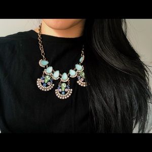 Baublebar blue green crystal embellished necklace